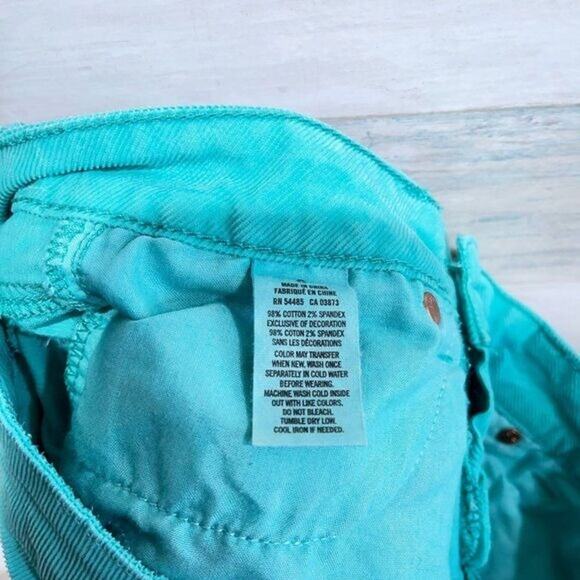 AMERICAN EAGLE Y2K Super Low Rise Corduroy Cheeky Shorts Blue Womens 0 - Picture 4 of 4